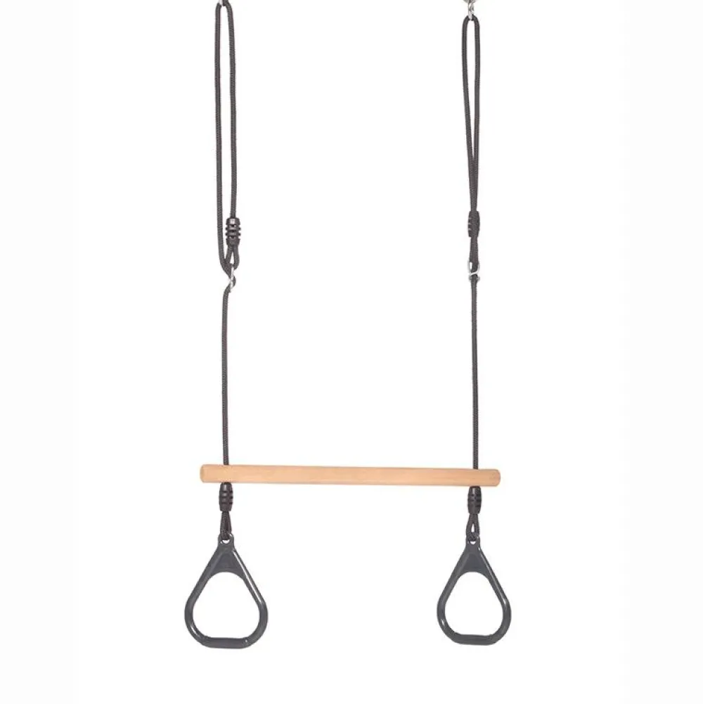 Hot DICE Trapezgynge m. ringe - Antracit (sort reb)