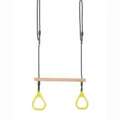 New DICE Trapezgynge m. ringe - Lime (sort reb)