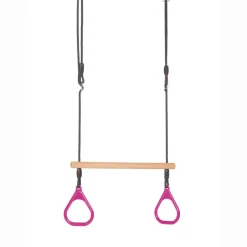 Best DICE Trapezgynge m. ringe - Pink (sort reb)