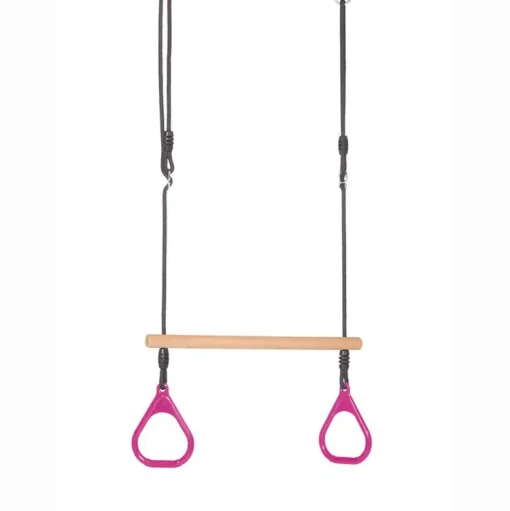 Best DICE Trapezgynge m. ringe - Pink (sort reb)