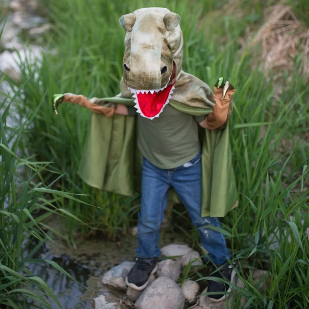 Best Great Pretenders T-Rex kappe m. klør - Grøn, str. 4-6 år