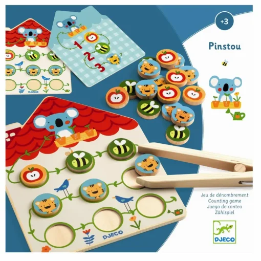 Clearance Djeco Trælærespil - Pinstou