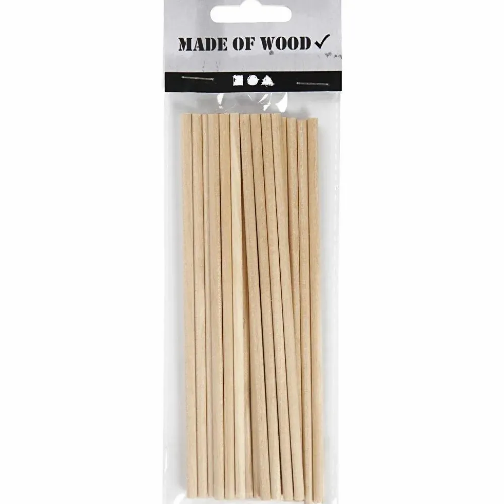 Clearance Creativ Company Træpinde - 15 cm, Ø 4 mm, 20 stk