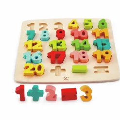 Best Hape Træpuslespil m. 27 brikker - Tal & symboler