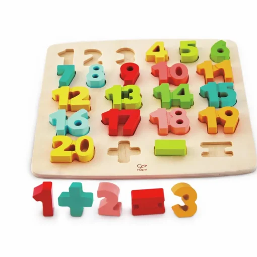 Best Hape Træpuslespil m. 27 brikker - Tal & symboler