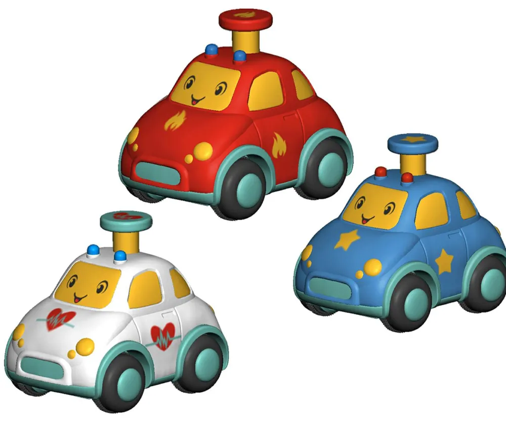 Clearance Tryk-og-kør bil (ass.), 1 stk