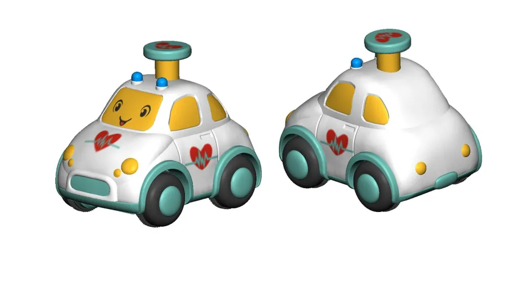 Clearance Tryk-og-kør bil (ass.), 1 stk