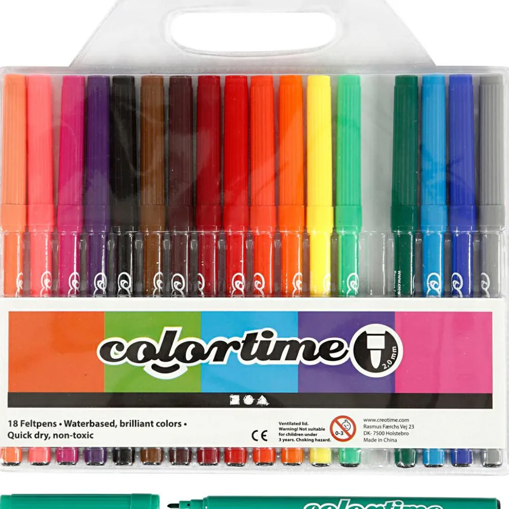 Discount Creativ Company Tusser - Basisfarver, 18 stk