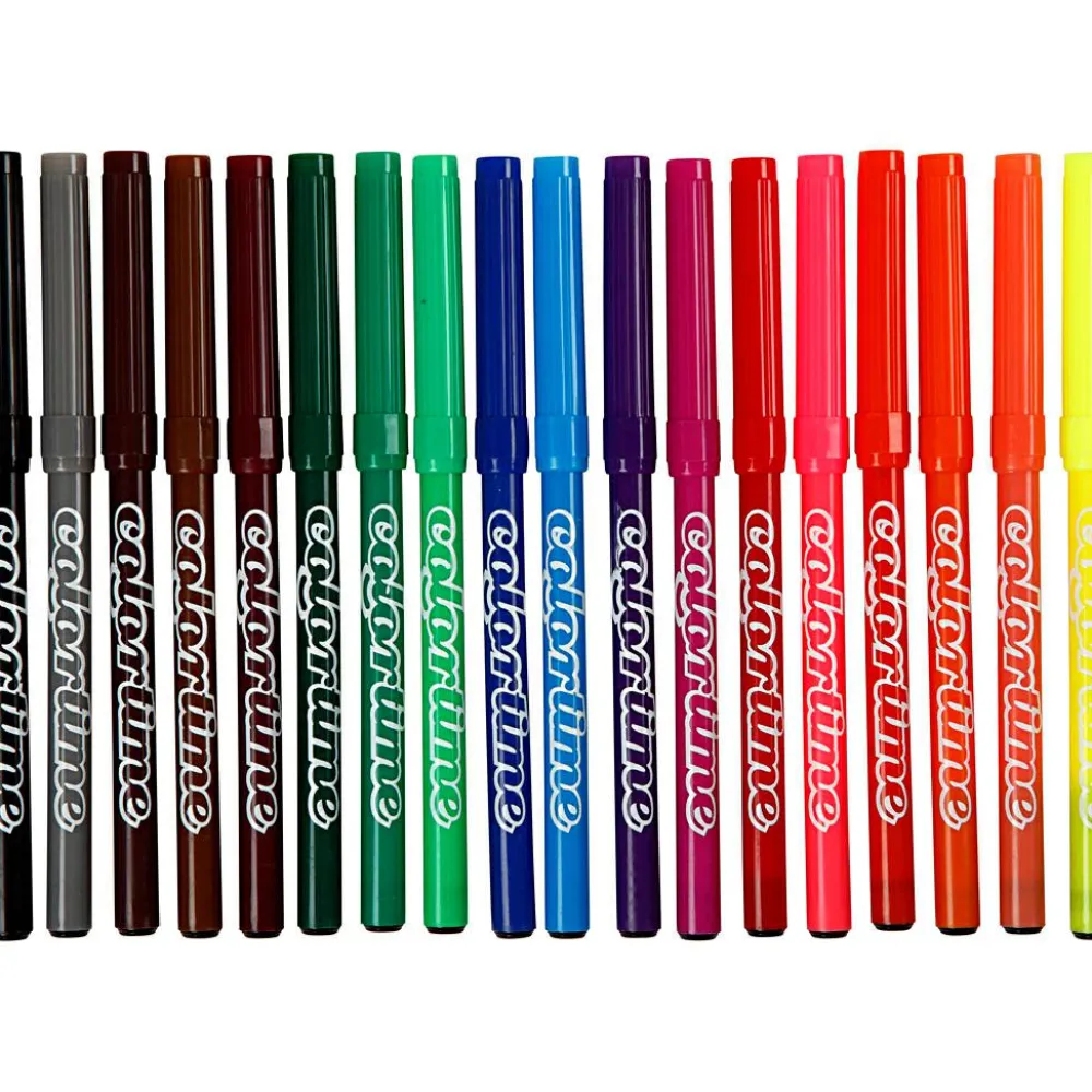 Discount Creativ Company Tusser - Basisfarver, 18 stk