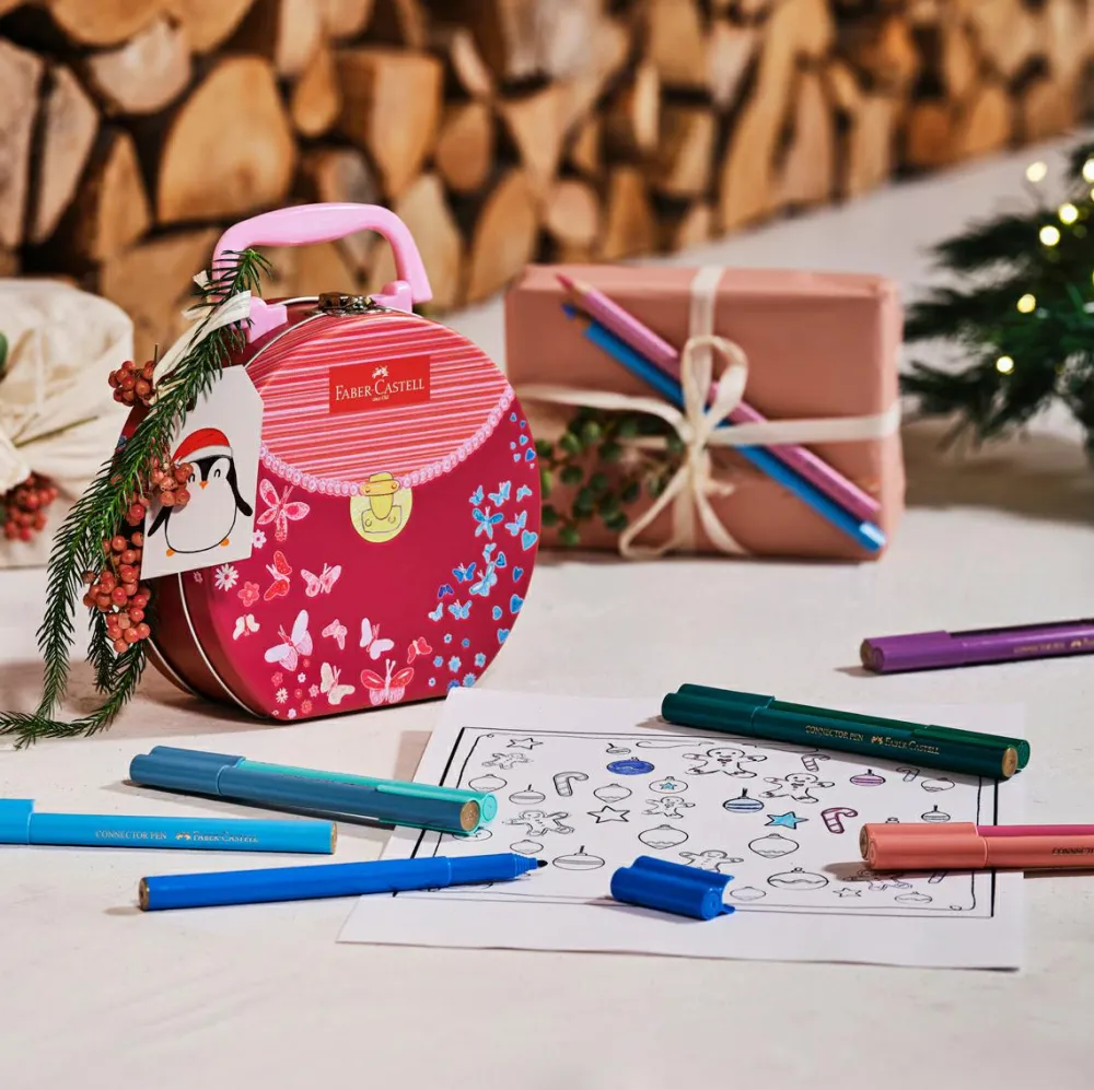 Sale Faber-Castell Tusser - Connector i kuffert-håndtaske, 33 stk