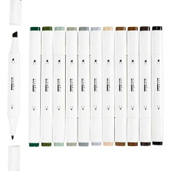 Creativ Company Twin Markers - Natur, 12 stk