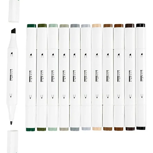 Creativ Company Twin Markers - Natur, 12 stk
