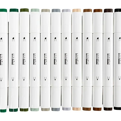 Creativ Company Twin Markers - Natur, 12 stk