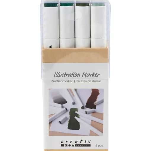 Creativ Company Twin Markers - Natur, 12 stk