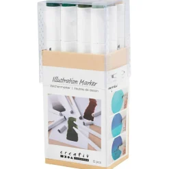Creativ Company Twin Markers - Natur, 12 stk