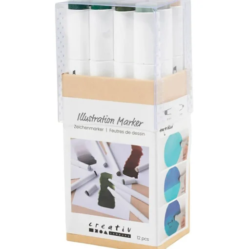 Creativ Company Twin Markers - Natur, 12 stk