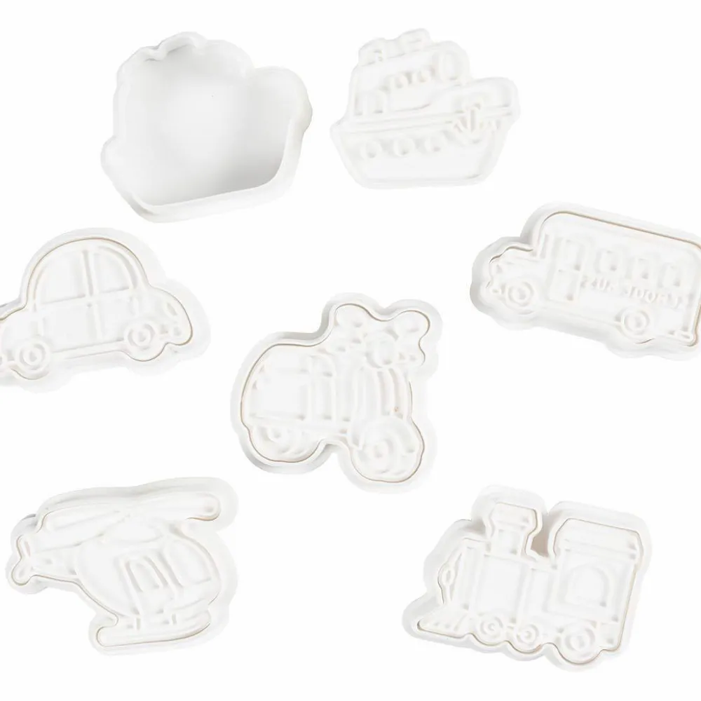 Clearance Creativ Company Udstiksforme m. prægning - Transport, 6 stk