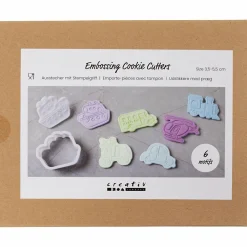 Clearance Creativ Company Udstiksforme m. prægning - Transport, 6 stk