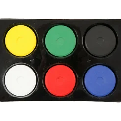 New Creativ Company Vandfarver Ø5,7 cm - Basisfarver, 6 stk