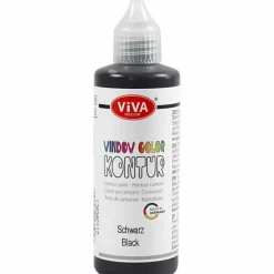 Online Creativ Company Vinduesmaling - Sort, 90 ml.