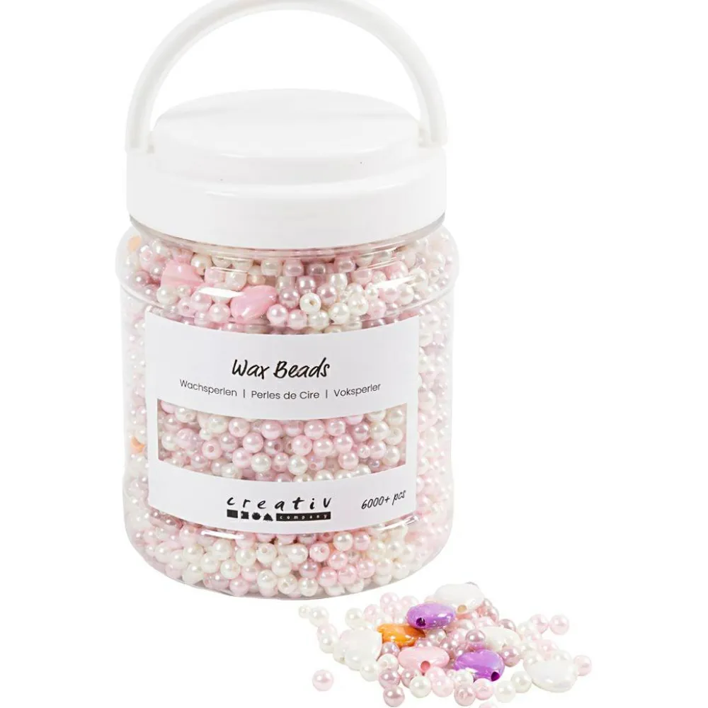 Sale Creativ Company Voksperler i spand - Pastel, 6.000+ stk