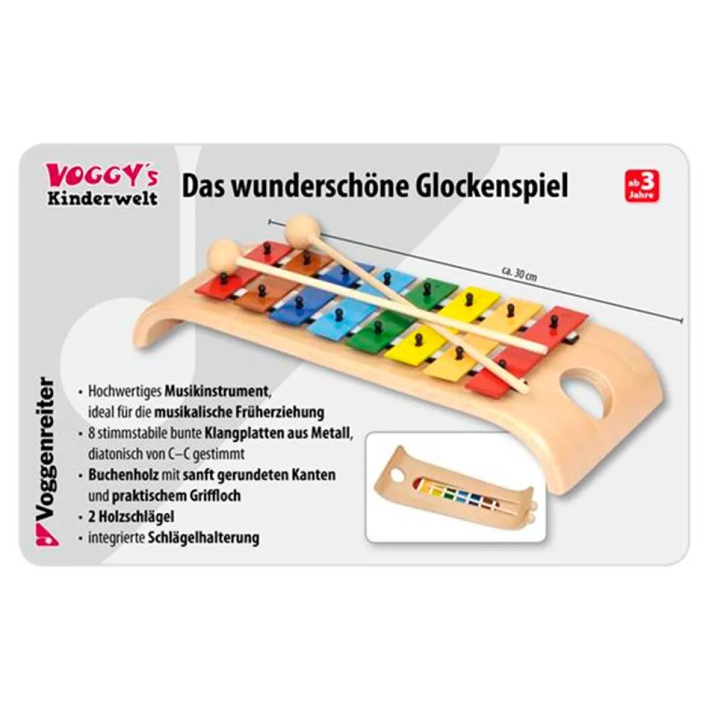 Xylofon med 8 metalklangstave (C dur)