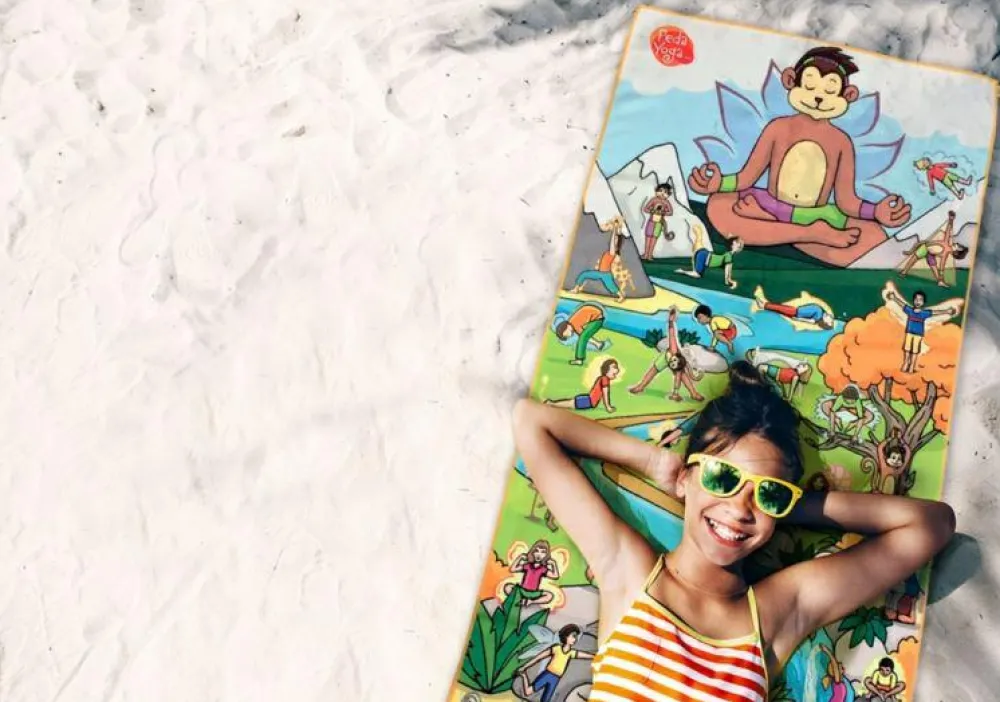 Clearance Yogaunderlag til børn - Inkl. 36 yogastillinger