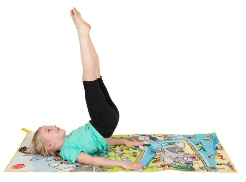 Clearance Yogaunderlag til børn - Inkl. 36 yogastillinger